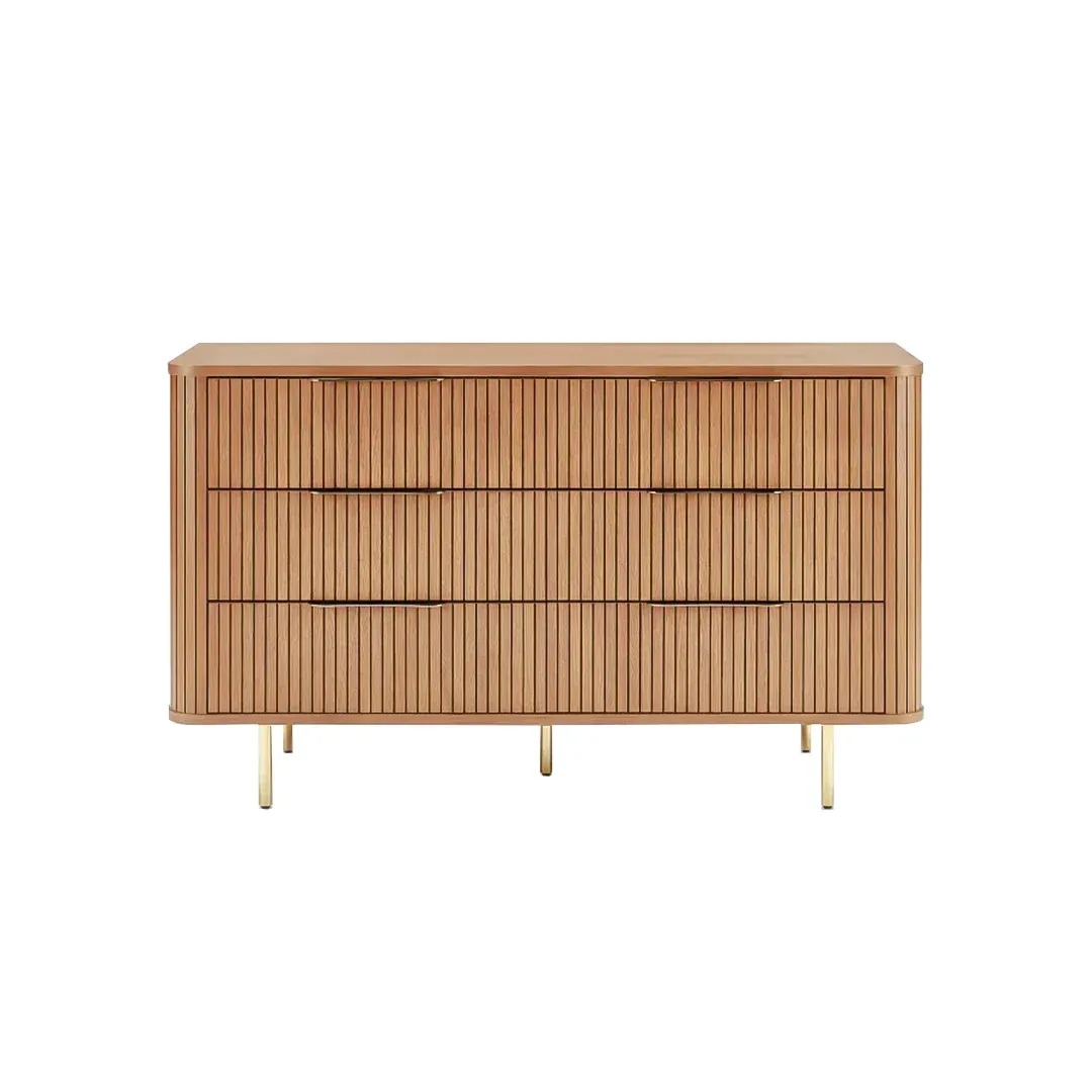 Harper Fluted Wood Drawer Chest - Chest of drawers front design 2