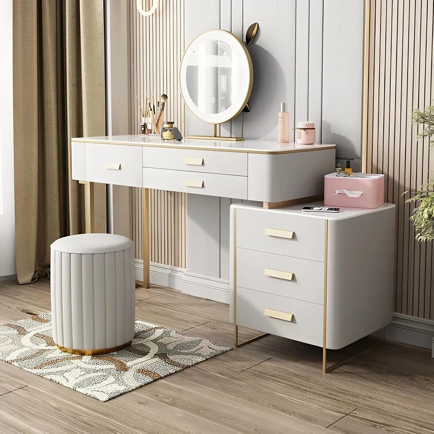 Luxury Dresser With Ottoman furniture design in the dressing table collection