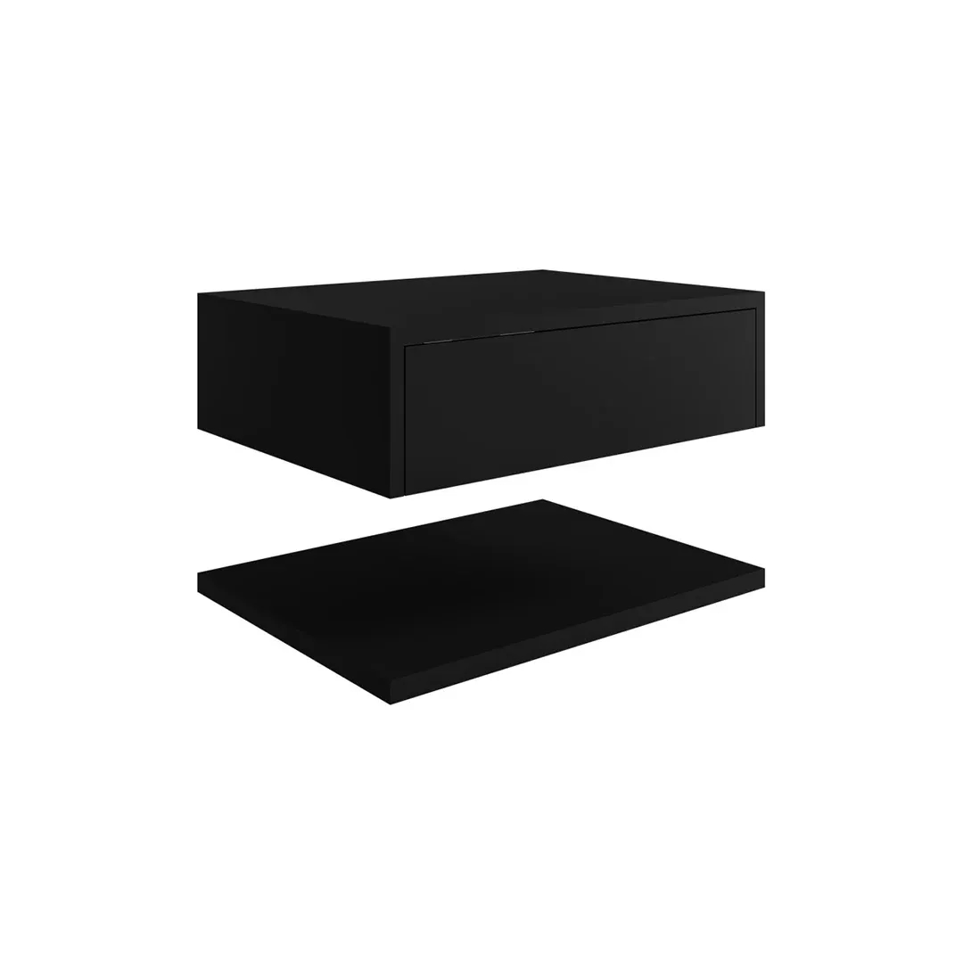 Modern Floating Vanity Drawer- bathroom furniture side full view