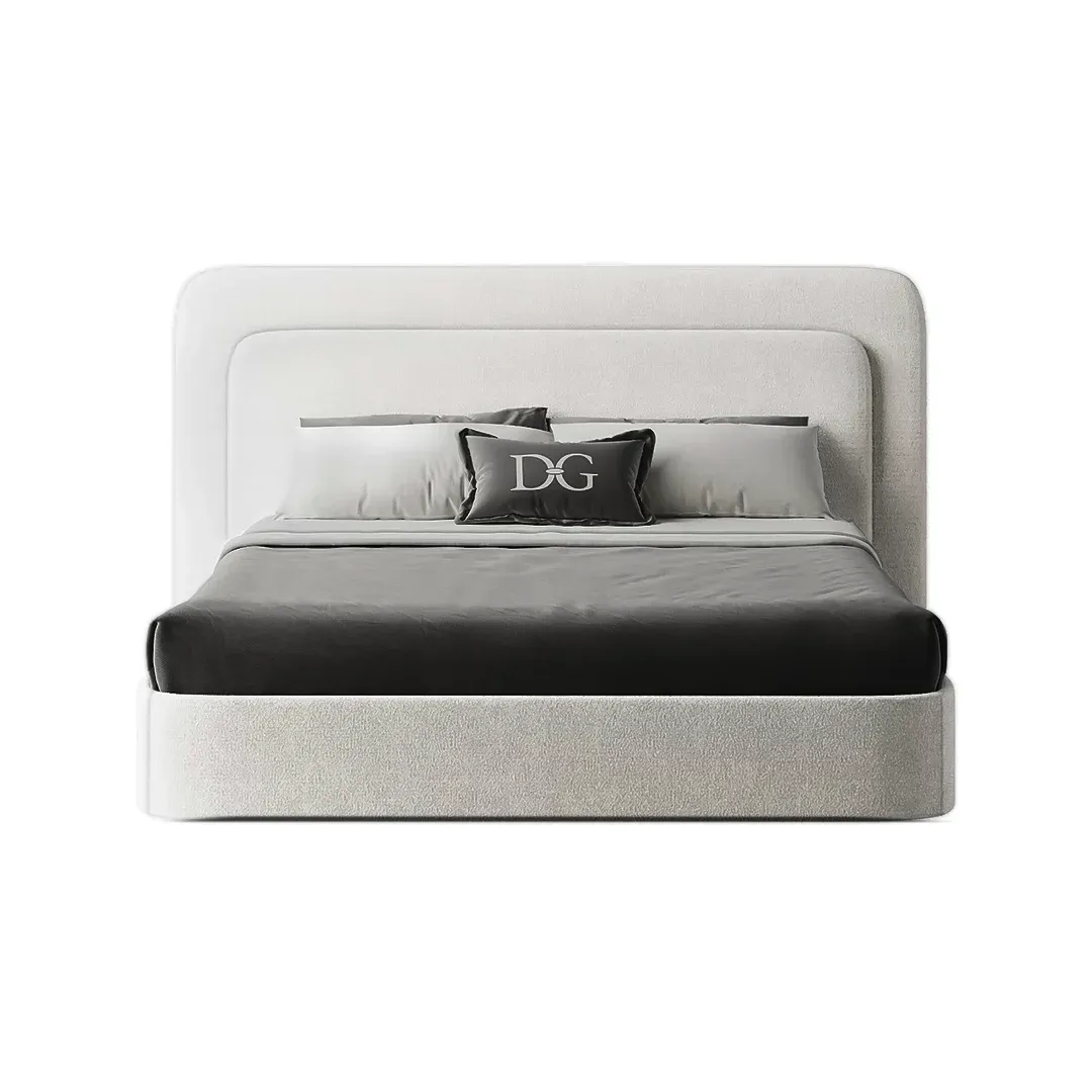 Stylish Double Headboard Bed - beds front main view