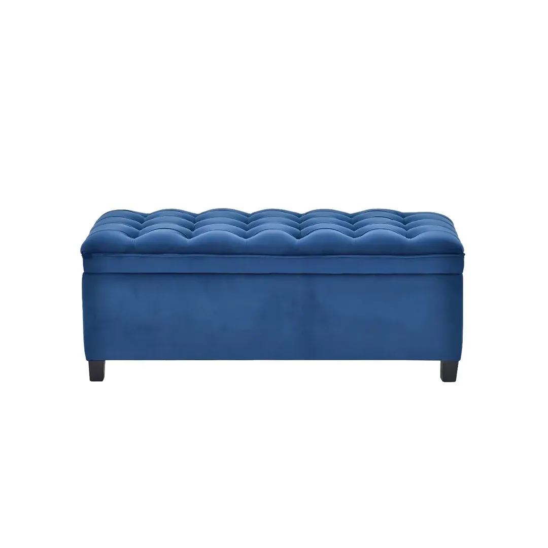 Upholstered Rectangle Ottoman - Ottoman white background