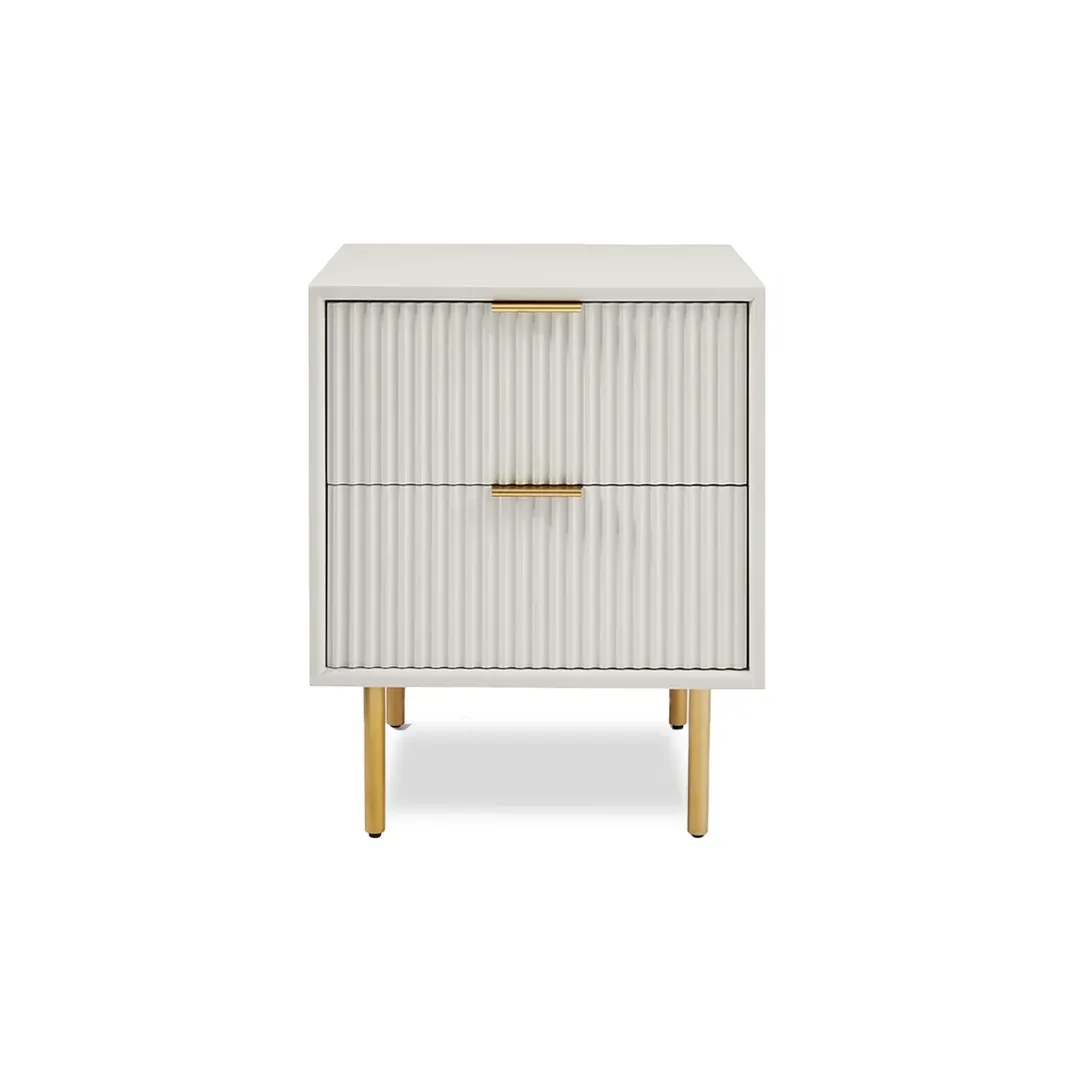 Modern Ribbed Bedside Table - Side Tables outer look