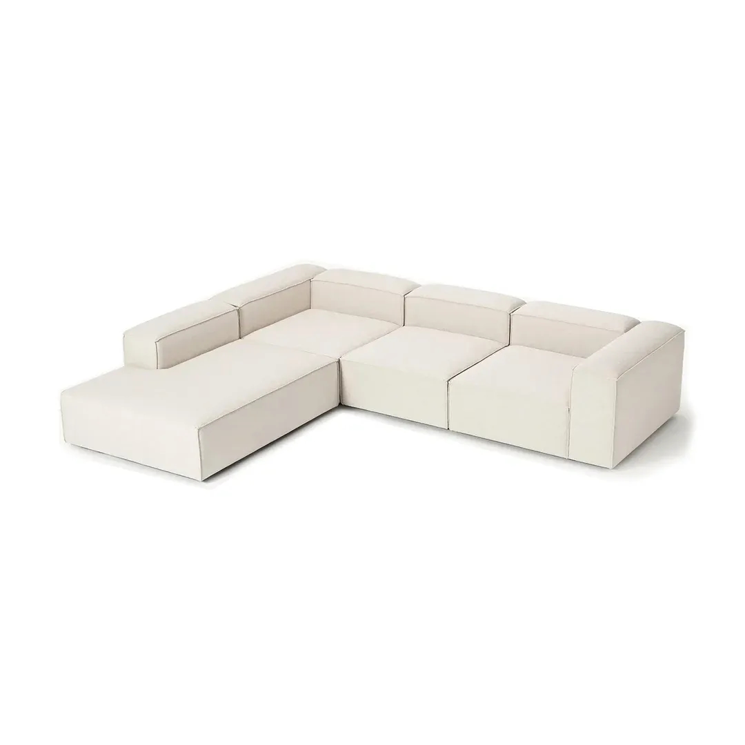 Luxora Modern Modular Sofa - L Shape sofa beige color