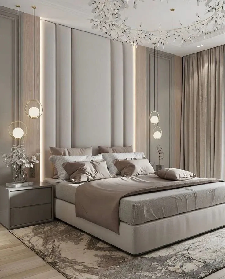 Channel Tufted Wall Panel furniture design in the head board collection