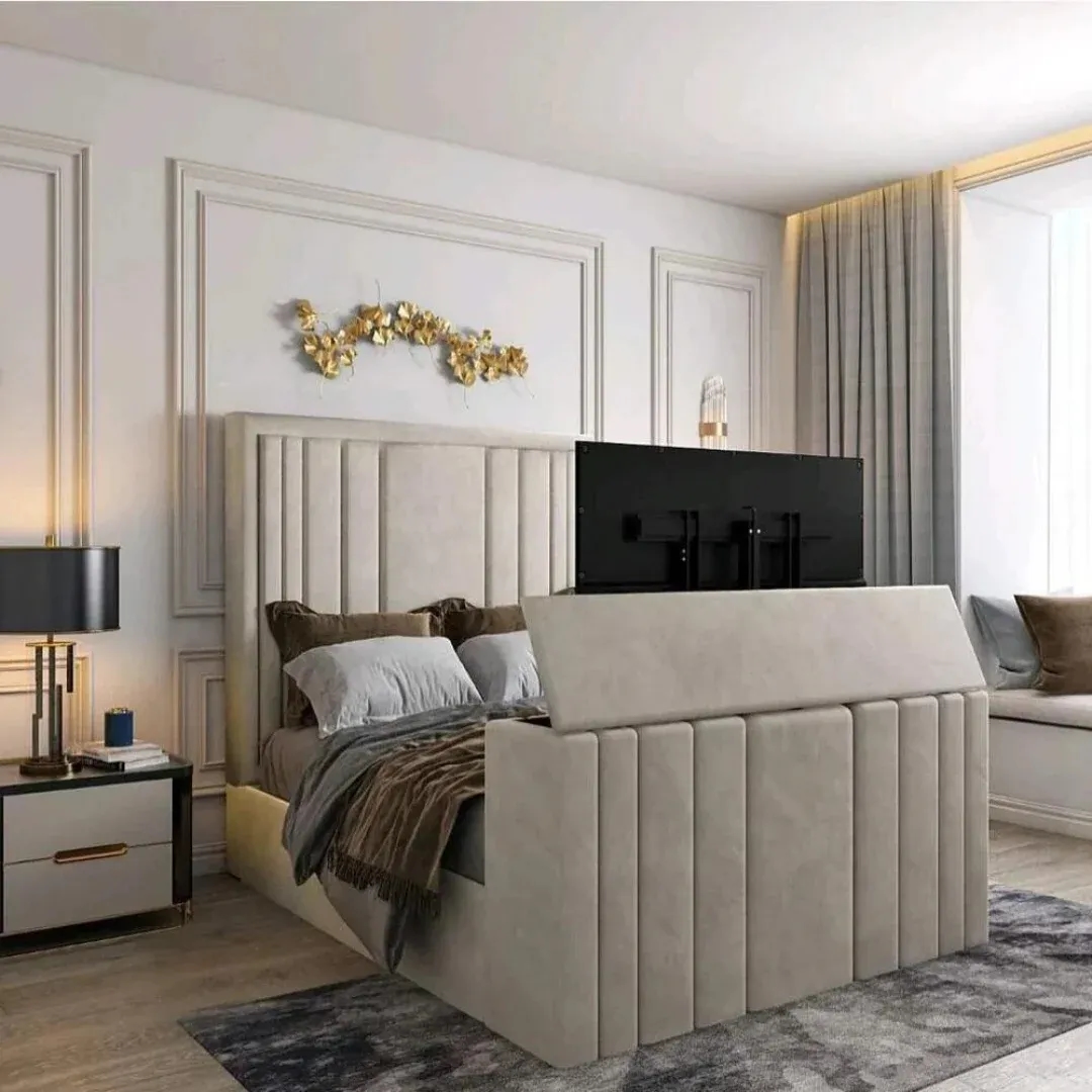Oasis Monarch TV Bed - tv bed beige color