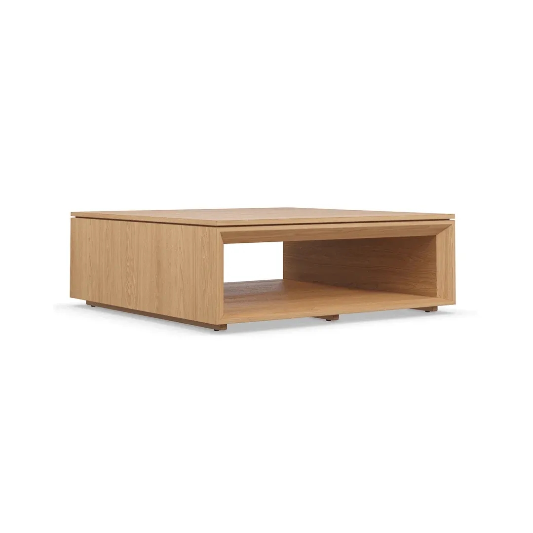 Square Center Table with Storage Space- Coffee Table Front and side