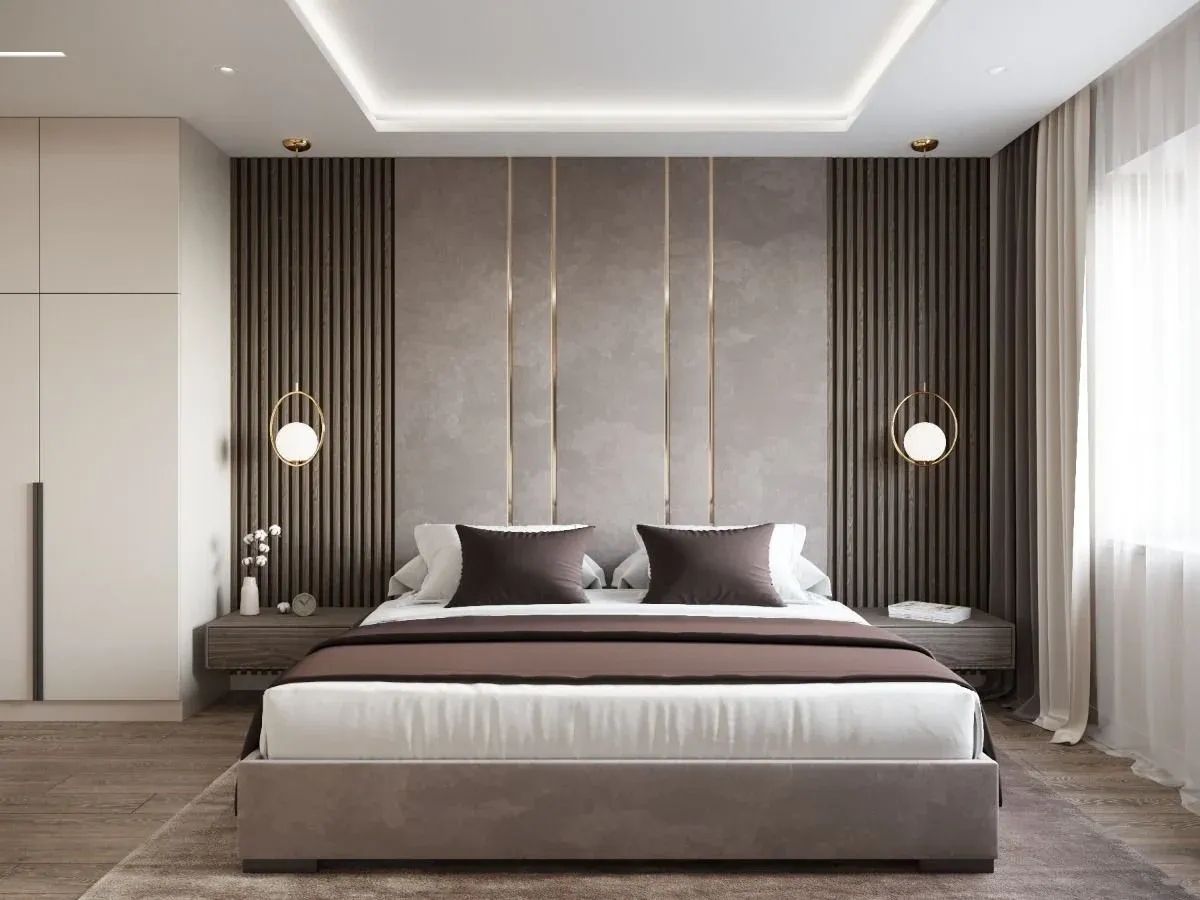 PVC And Fabric Bed Wall Panel furniture design in the head board collection