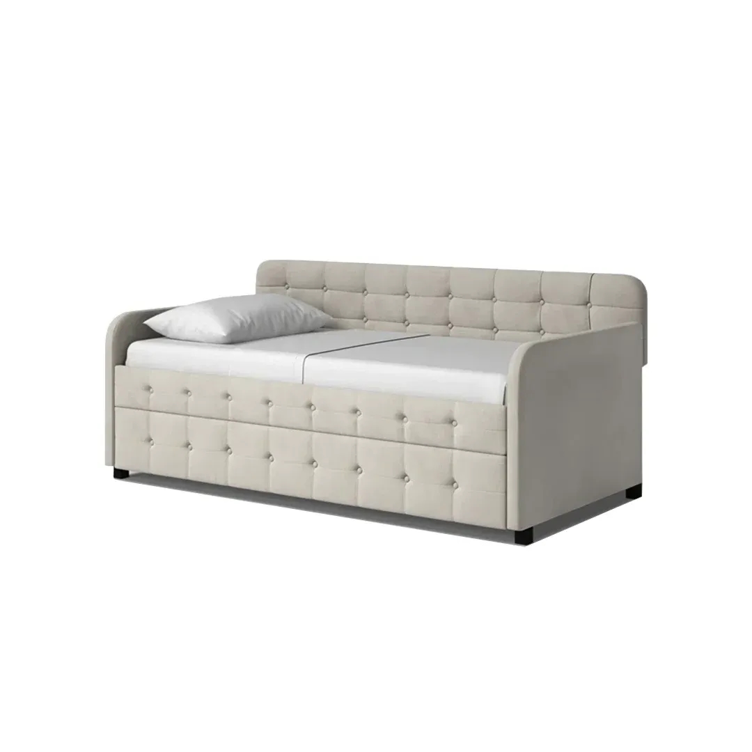 Seraphine Tufted upholstered daybed - Daybed 1 side view