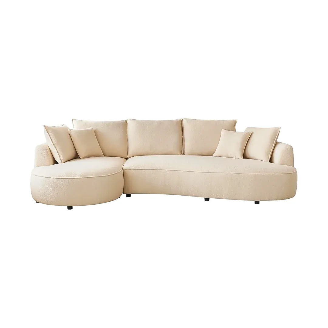 Scandinavian-Inspired Curved Sofa - Sofa front main