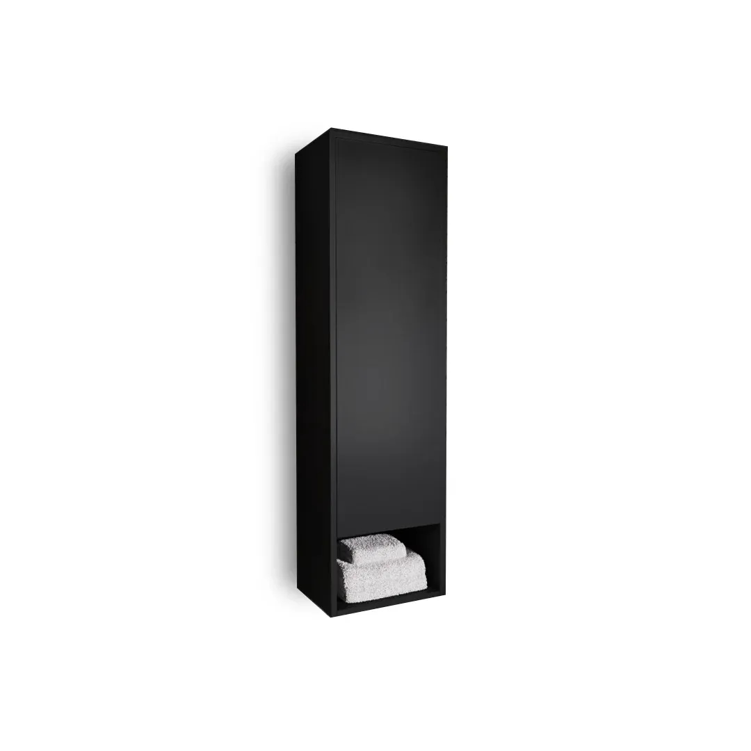 Tall Bathroom Storage Cabinet – Wall Mounted with Open Shelf- bathroom furniture tall design