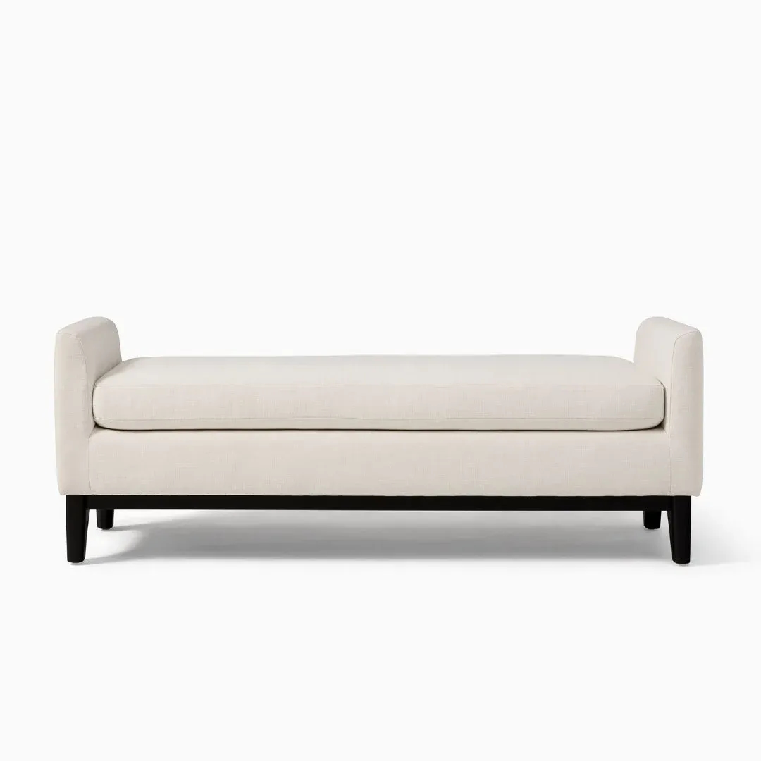 Harvey Elegant Upholstered Bench- Ottoman bench front main