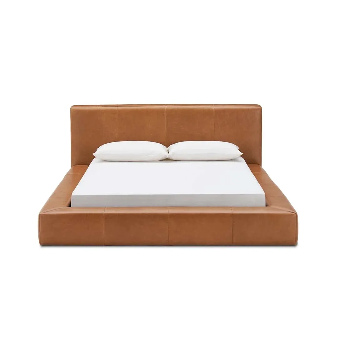 mason leather bed – Beds front side view