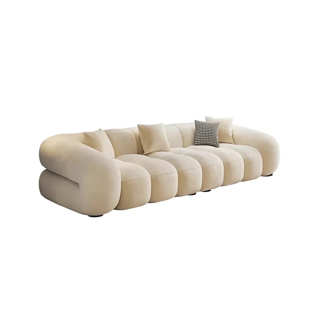 Cloud Curved Modular Sofa – Ultra Plush Sectional Couch - Sofa side view white background