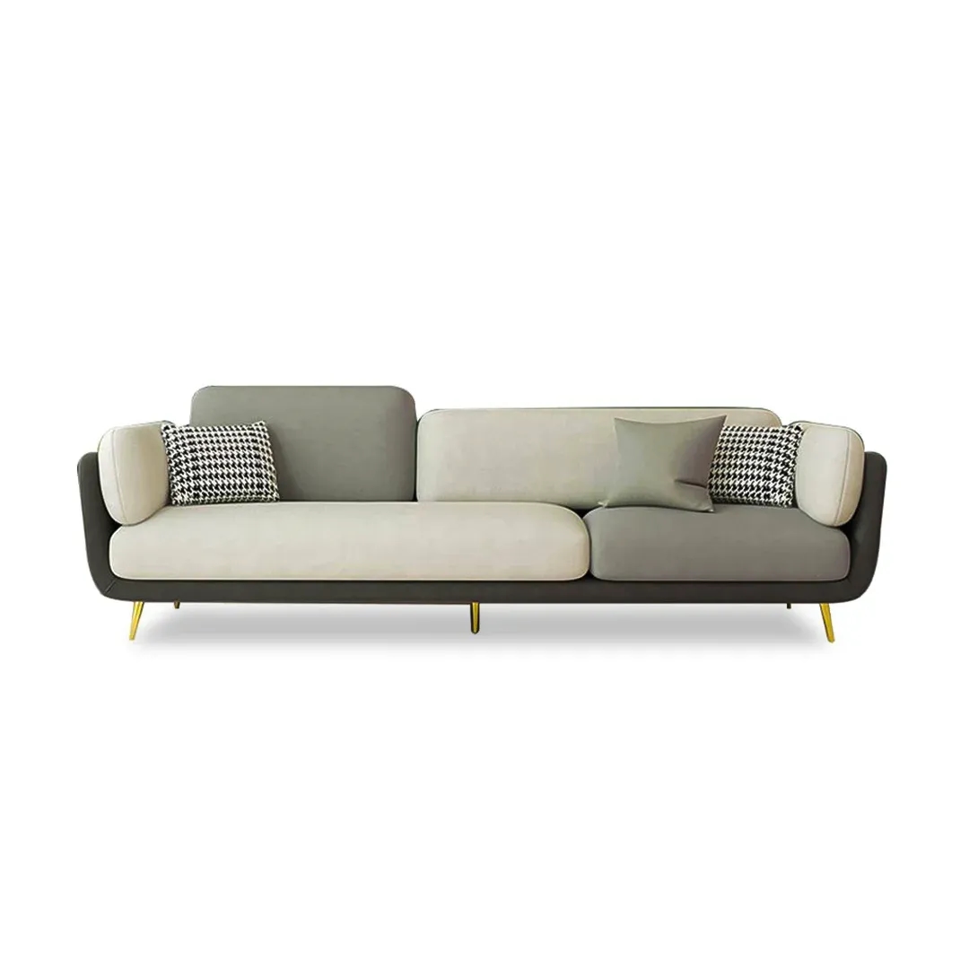 Two-Tone Minimalist Designer Couch - Sofa Front side