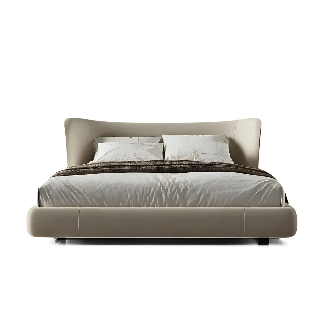 Modern Luxe Bed -bed front white background