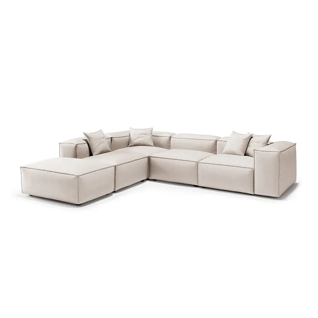 Luxury L shaped Sofa With Ottoman - L Shape Sofa white background
