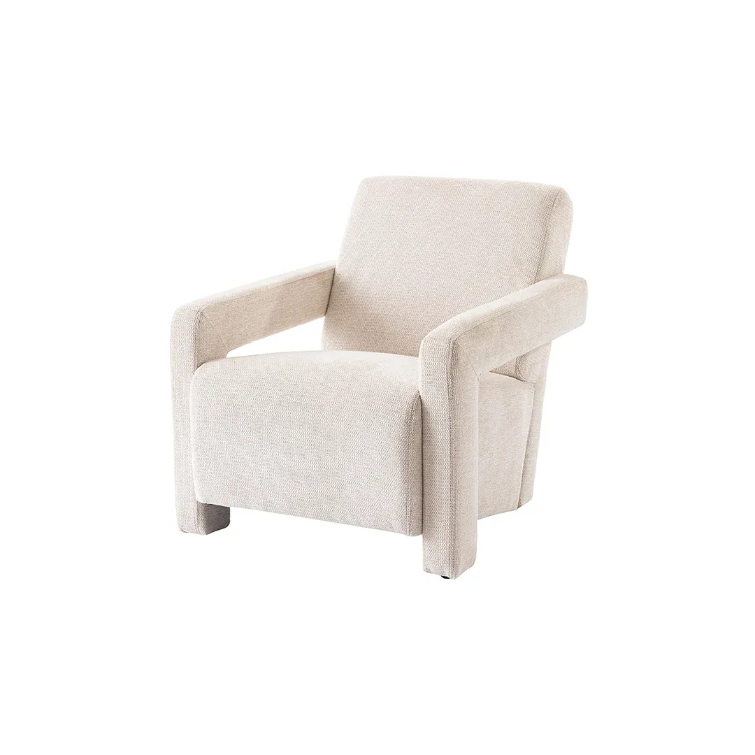 Dune Comfort Lounge Chair – Upholstered Velvet Accent - Arm chair side view