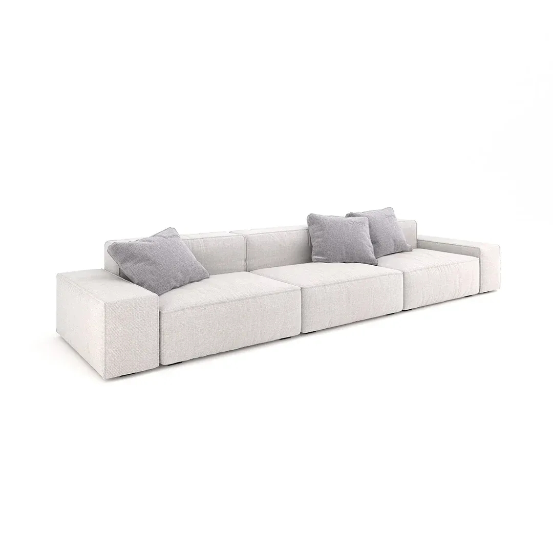 Modern Low Arm Bon Modular Sofa - L Shape Sofa 3 seat front