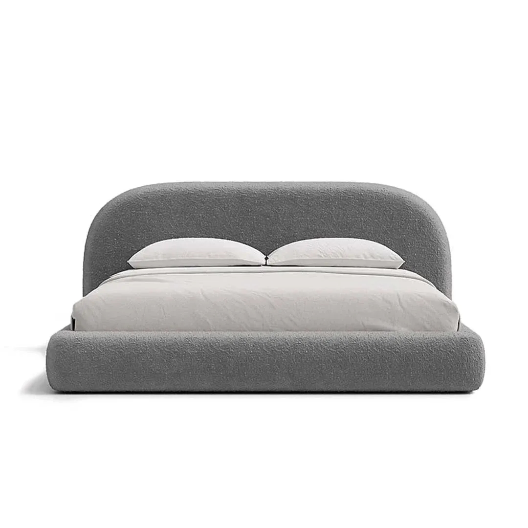 Bellora Upholstered Bed – Beds grey front view
