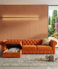3-Seater L-Shaped Convertible Sofa Bed | Pull-Out Guest Bed | Space-Saving Design