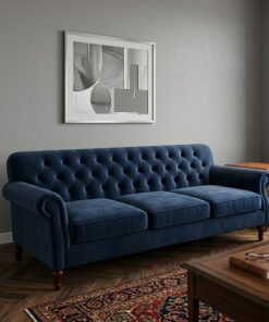 Classic 3-Seater Upholstered Sofa | Deep Seating | Made in UAE