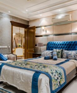 Classic Upholstered Bed with Side Drawers | King/Queen/Single | Made in UAE