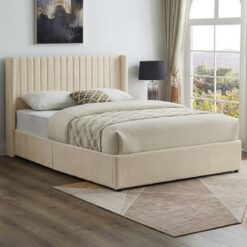 Pillow-Top Upholstered Bed Frame | Ultra-Plush Headboard | King/Queen/Single