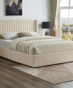 Pillow-Top Upholstered Bed Frame | Ultra-Plush Headboard | King/Queen/Single