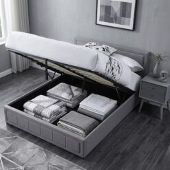 Premium Ottoman Lift-Up Storage Bed | Full Base Storage with Gas-Lift Mechanism | King/Queen/Single